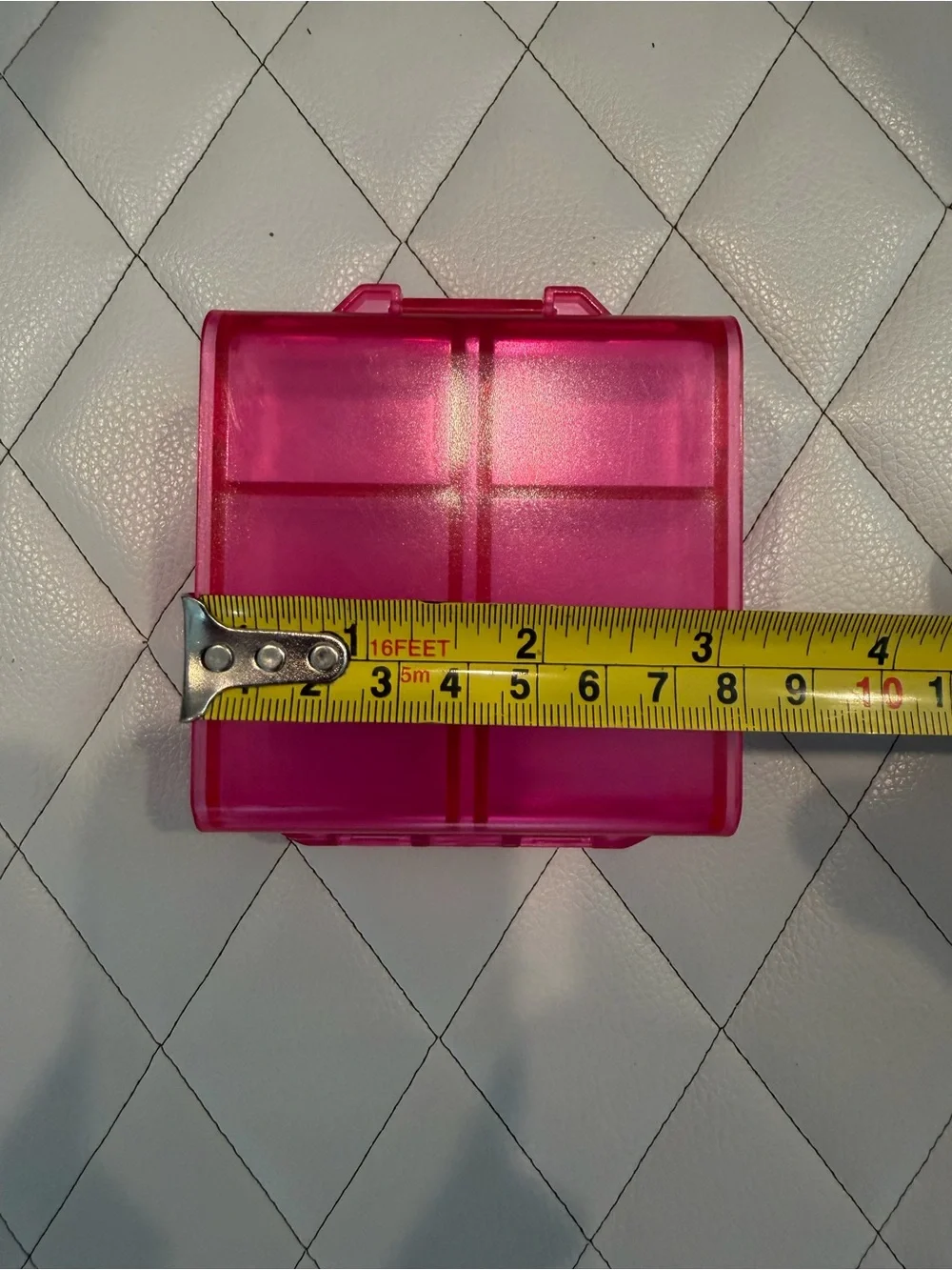 Pink 8-Compartment Pill & Small Parts Organizer